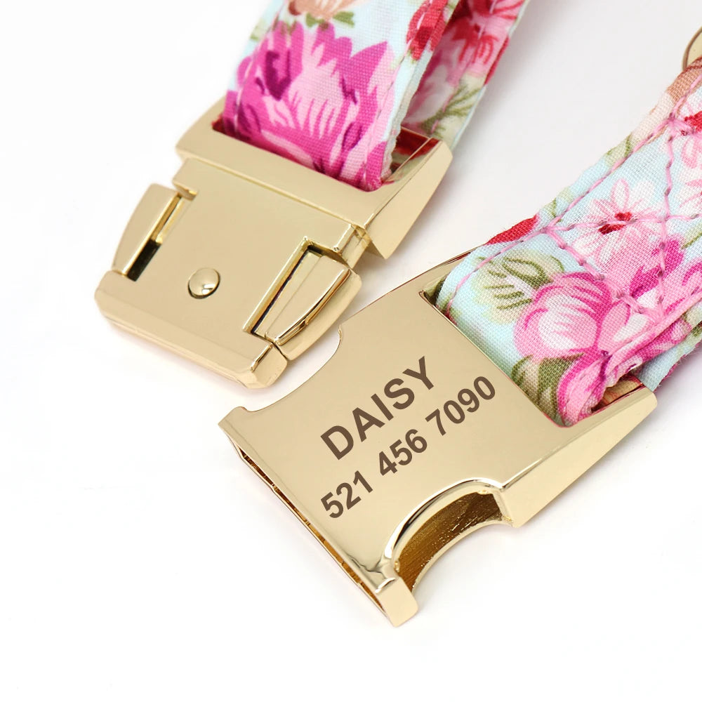 Personalized Nylon Dog Collar – Custom Engraved ID Tag for Small, Medium & Large Dogs, Durable Adjustable Anti-Lost Collar