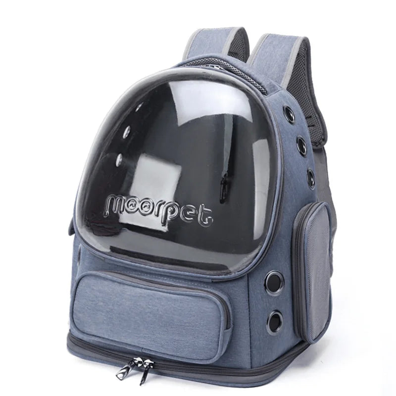 Transparent Pet Carrier Backpack – Breathable Travel Bag for Cats and Small Dogs