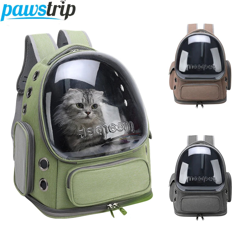 Transparent Pet Carrier Backpack – Breathable Travel Bag for Cats and Small Dogs