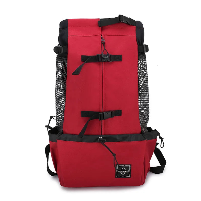 Strong Nylon Dog Carrier Backpack – Breathable Travel Bag for Small & Medium Dogs, Cycling & Outdoor Pet Backpack