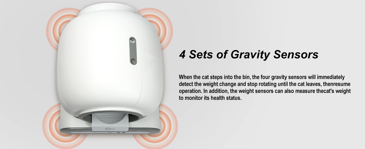 DOEL Smart Self-Cleaning Cat Litter Box with App Control for Multiple Cats