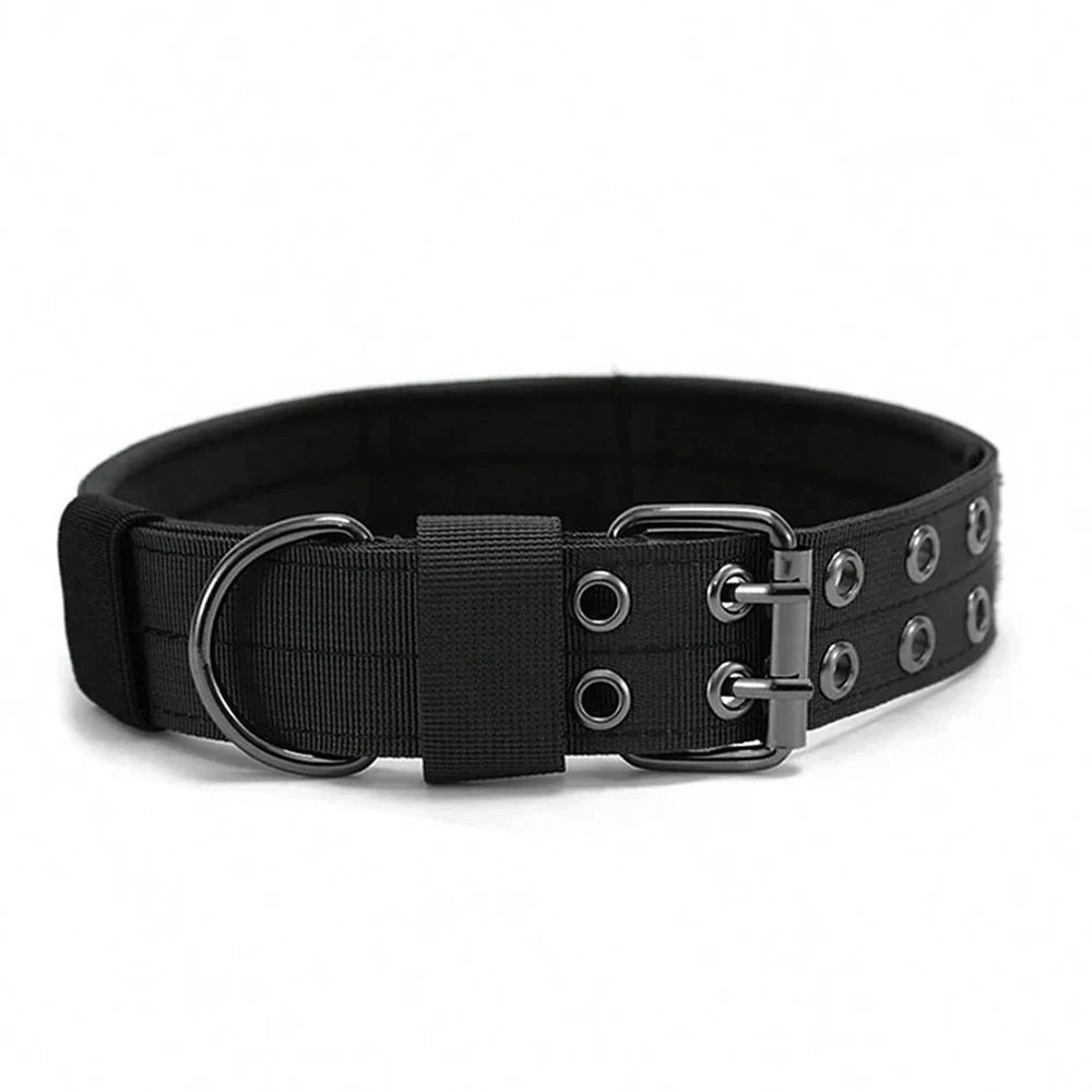 Tactical Dog Collar – Durable Nylon Military Collar for Medium & Large Dogs, Training and Outdoor Use