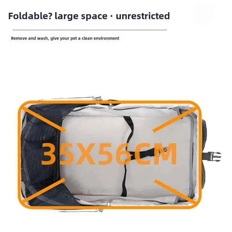 Lightweight Foldable Pet Stroller – Travel Dog & Cat Carrier for Small Pets
