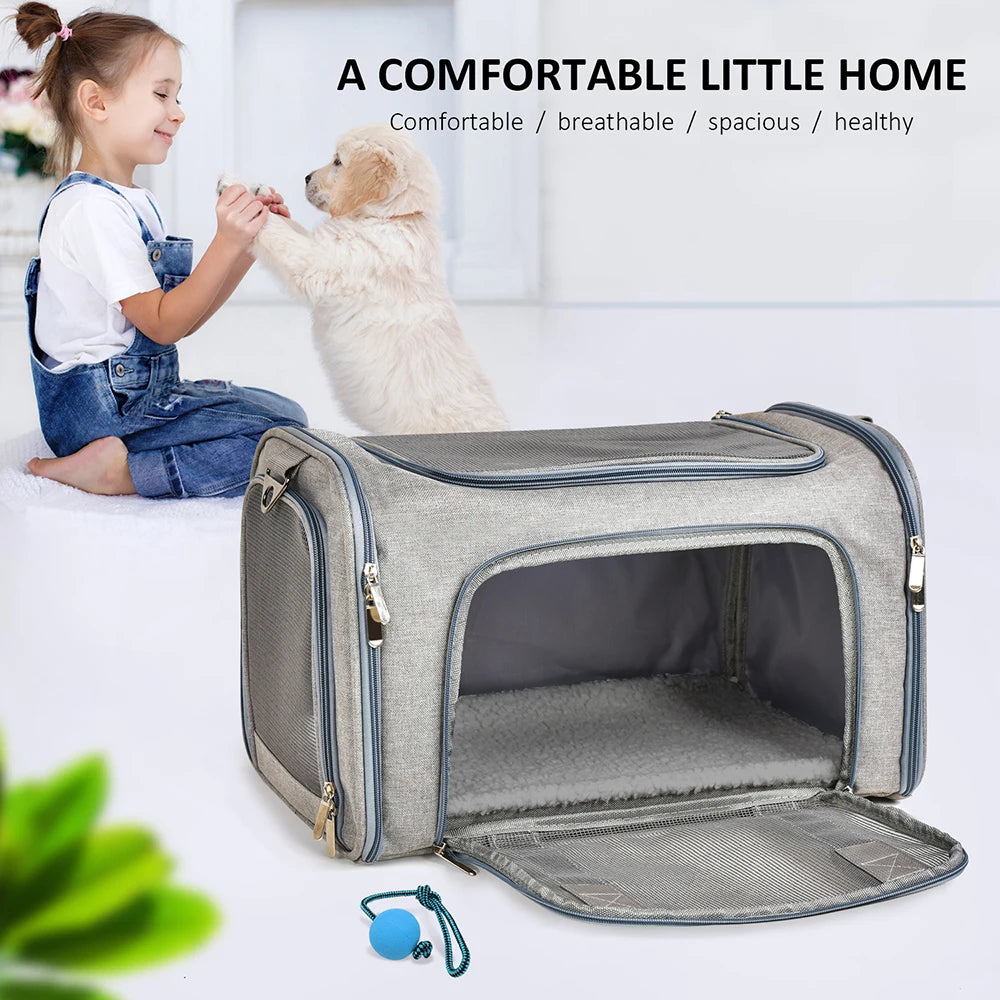 Airline Approved Dog & Cat Carrier Bag – Soft-Sided Waterproof Travel Backpack for Small Pets