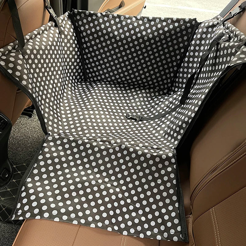 CAWAYI KENNEL Waterproof Dog Car Seat Cover – Hammock Style Travel Protector for Dogs & Cats
