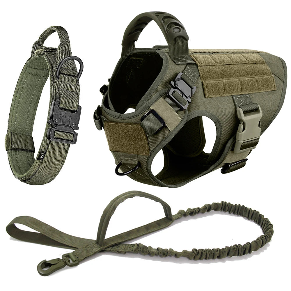 Large Dog Harness & Leash Set – Vest Training Harness for German Shepherd, Malinois, Medium & Large Dogs