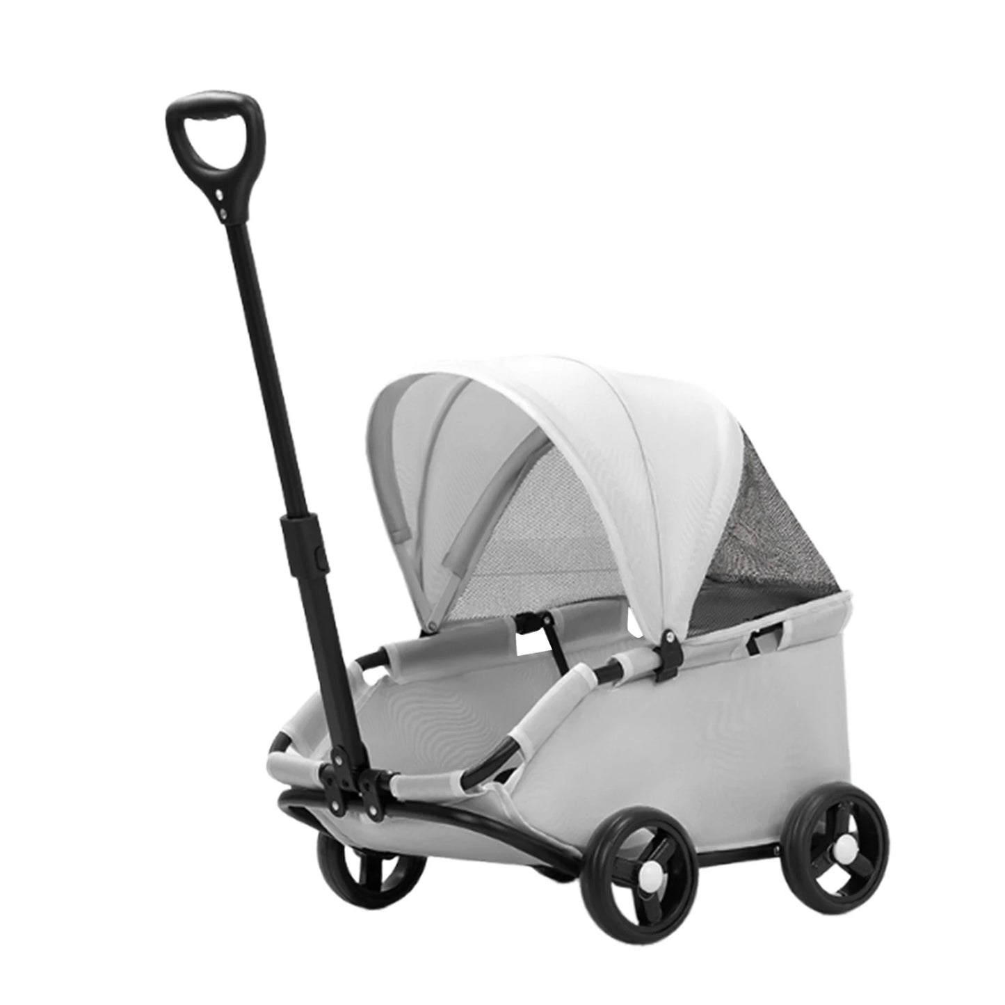 Portable 4-Wheel Pet Stroller – Breathable Travel Carrier for Small & Medium Dogs & Cats