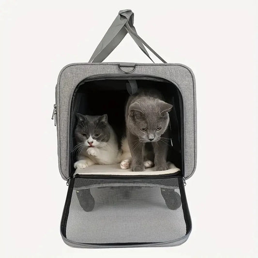 Extra Large Foldable Pet Trolley Case – Detachable Dog & Cat Travel Carrier Bag with Wheels