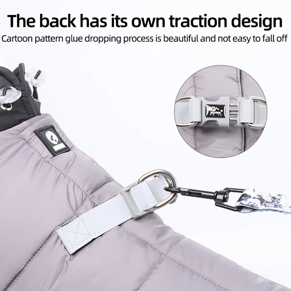 CDDMPET Winter Warm Waterproof Dog Jacket for Small and Medium Dogs
