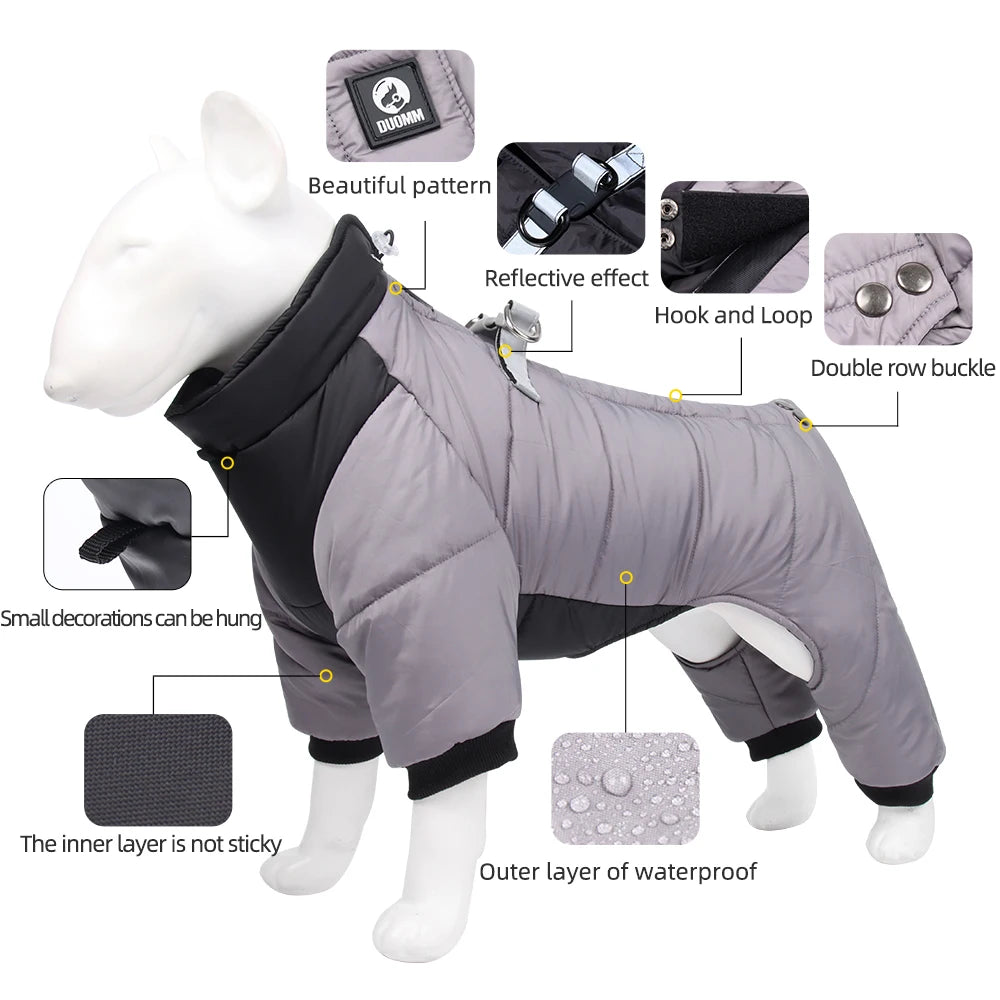 CDDMPET Winter Warm Waterproof Dog Jacket for Small and Medium Dogs