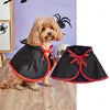 Funny Devil Horn Halloween Costume for Dogs – Red/Black/Orange Cloak with Bow Hat