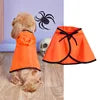 Funny Devil Horn Halloween Costume for Dogs – Red/Black/Orange Cloak with Bow Hat