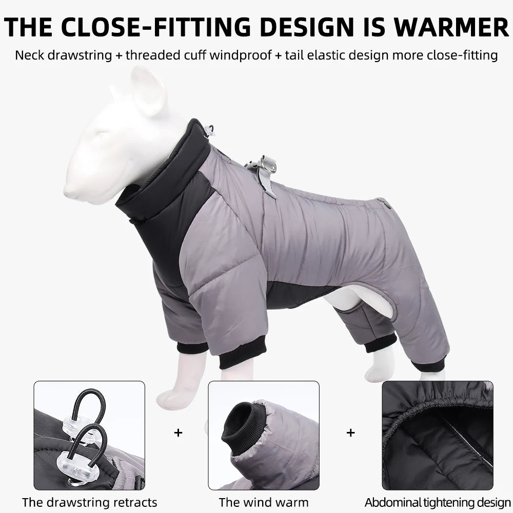 CDDMPET Winter Warm Waterproof Dog Jacket for Small and Medium Dogs