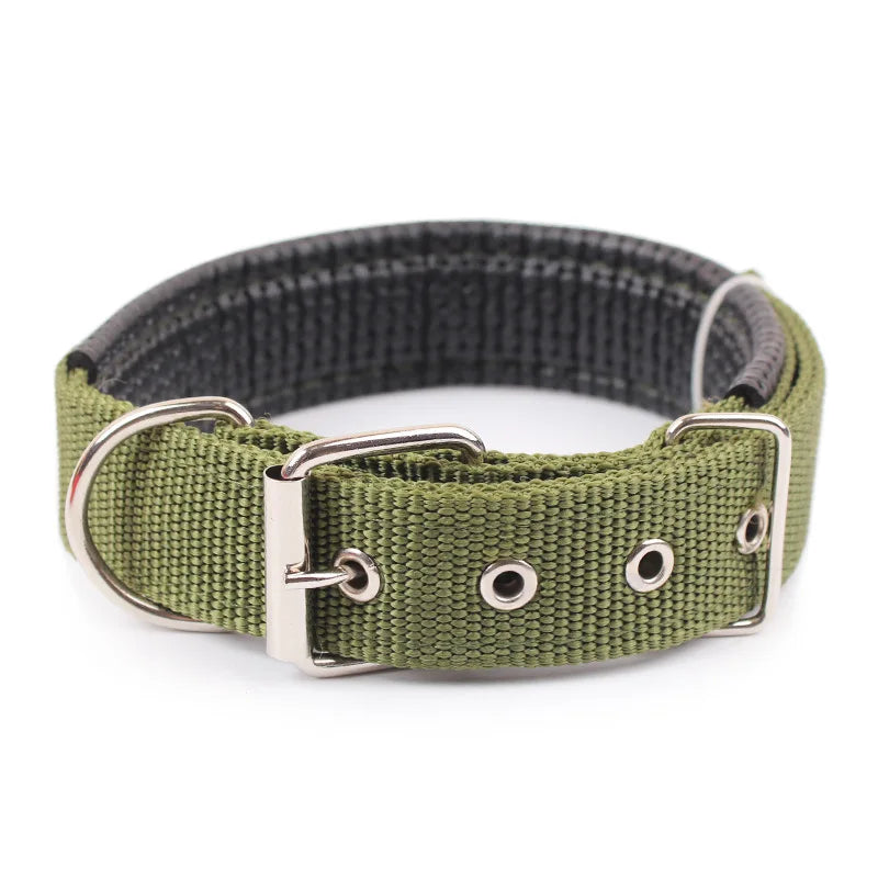 Solid Nylon Dog Collar for Small, Medium & Large Dogs – Durable Adjustable Collar for Teddy, Corgi, Pitbull, Bulldog, Beagle