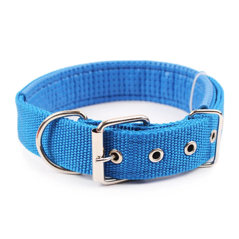 Solid Nylon Dog Collar for Small, Medium & Large Dogs – Durable Adjustable Collar for Teddy, Corgi, Pitbull, Bulldog, Beagle