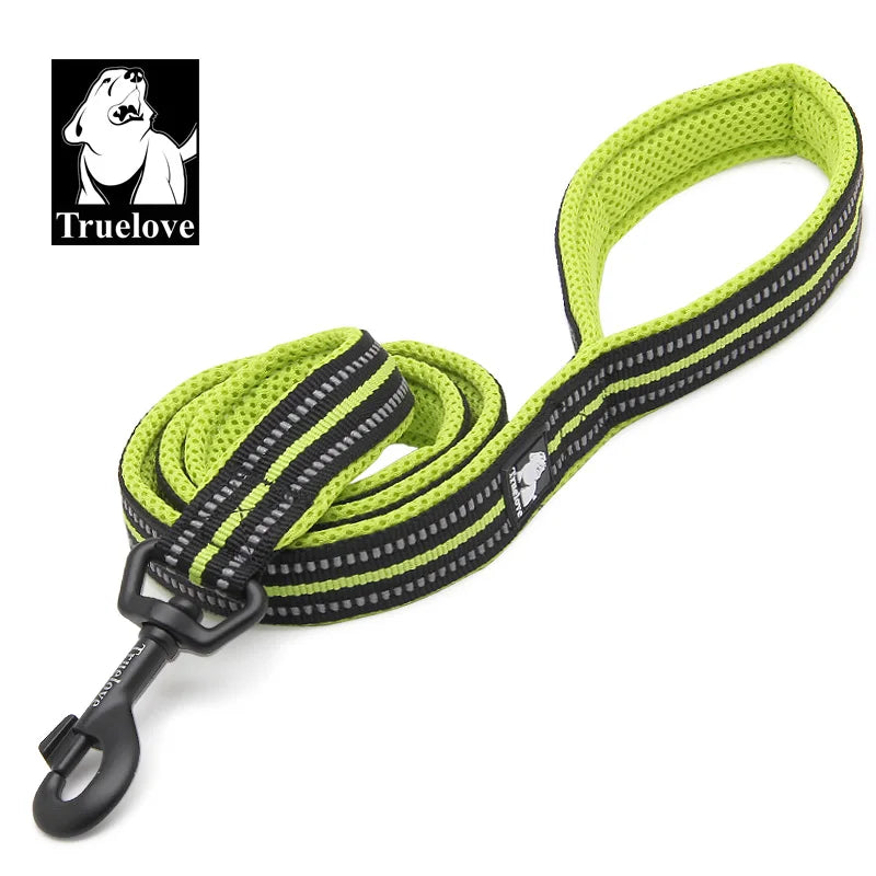 Truelove Soft Dog Leash with Harness & Collar – Reflective Nylon Mesh Walking and Training Lead, 110cm, 11 Colors