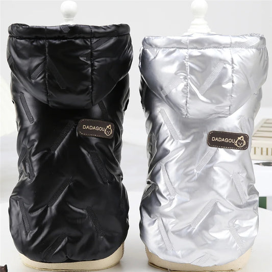 Winter Warm Dog Jacket Hooded Windproof Coat for Small Dogs Cats