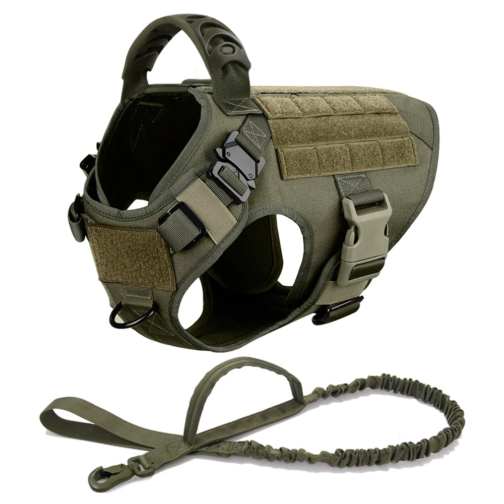Large Dog Harness & Leash Set – Vest Training Harness for German Shepherd, Malinois, Medium & Large Dogs