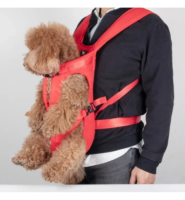 Pet Backpack Carrier – Breathable Front & Back Travel Bag for Small and Medium Dogs & Cats