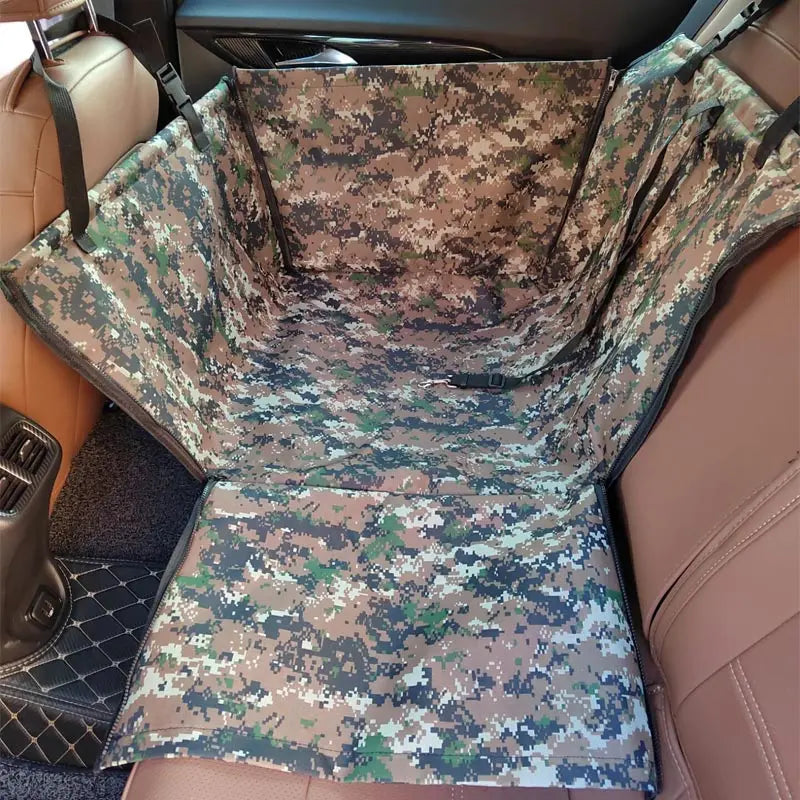 CAWAYI KENNEL Waterproof Dog Car Seat Cover – Hammock Style Travel Protector for Dogs & Cats