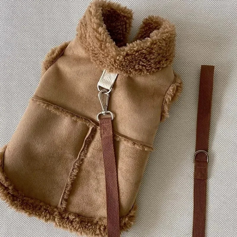 Luxury Winter Dog Vest – Soft Warm Designer Coat for Small Dogs