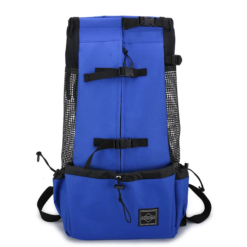 Strong Nylon Dog Carrier Backpack – Breathable Travel Bag for Small & Medium Dogs, Cycling & Outdoor Pet Backpack