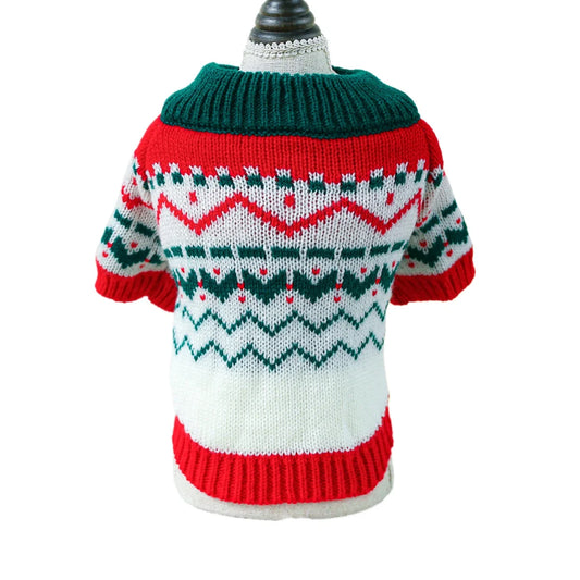 Pet Christmas Firework Sweater – Warm Winter Knit for Small Pets