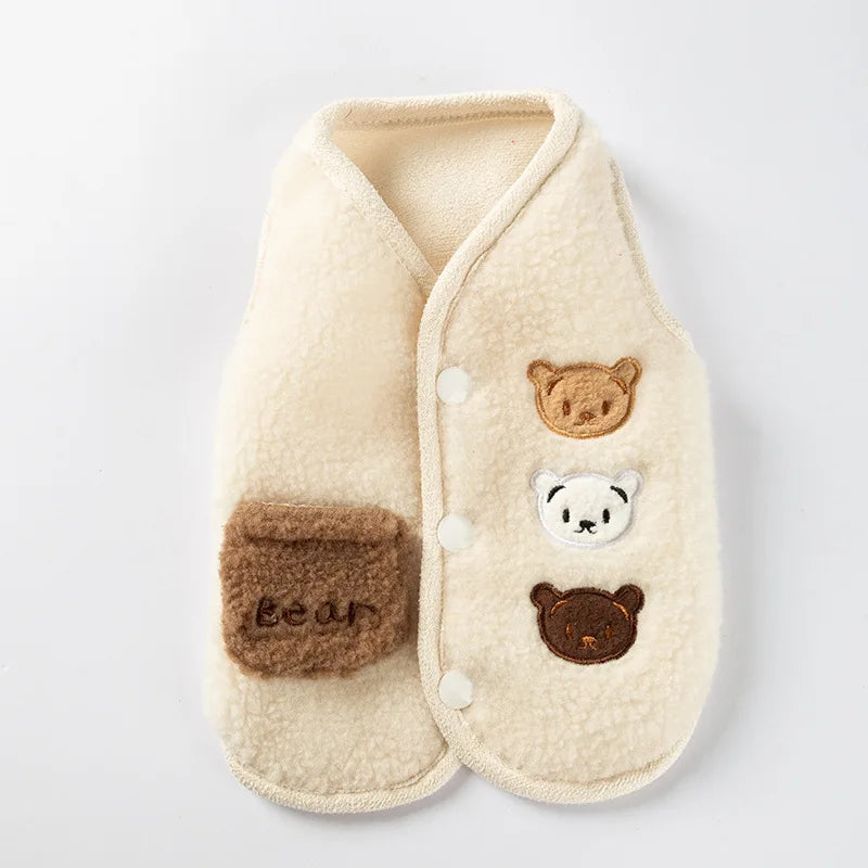Autumn Winter Dog Coat – Warm Flower Jacket for Small Dogs
