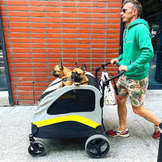Premium 4-Wheel Dog Stroller – Foldable Pet Jogger Wagon for Small, Medium & Large Dogs