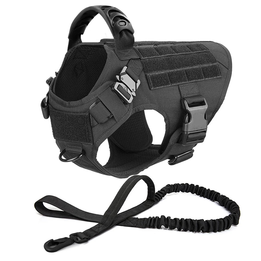 Large Dog Harness & Leash Set – Vest Training Harness for German Shepherd, Malinois, Medium & Large Dogs