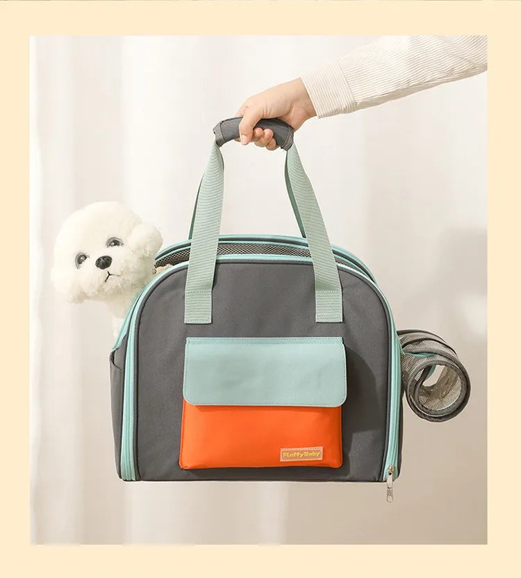 Multifunctional Pet Carrier Bag – Breathable Shoulder & Handbag for Cats and Dogs (Under 4KG)