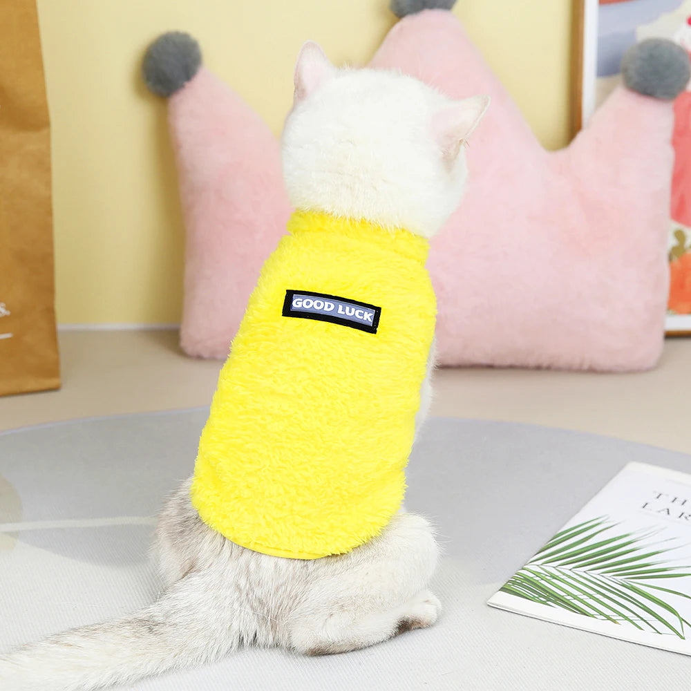 Soft Fleece Dog & Cat Vest – Warm Pet Sweater for Small Breeds