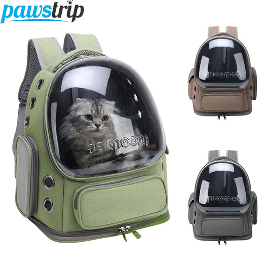 Transparent Pet Carrier Backpack – Breathable Travel Bag for Cats and Small Dogs