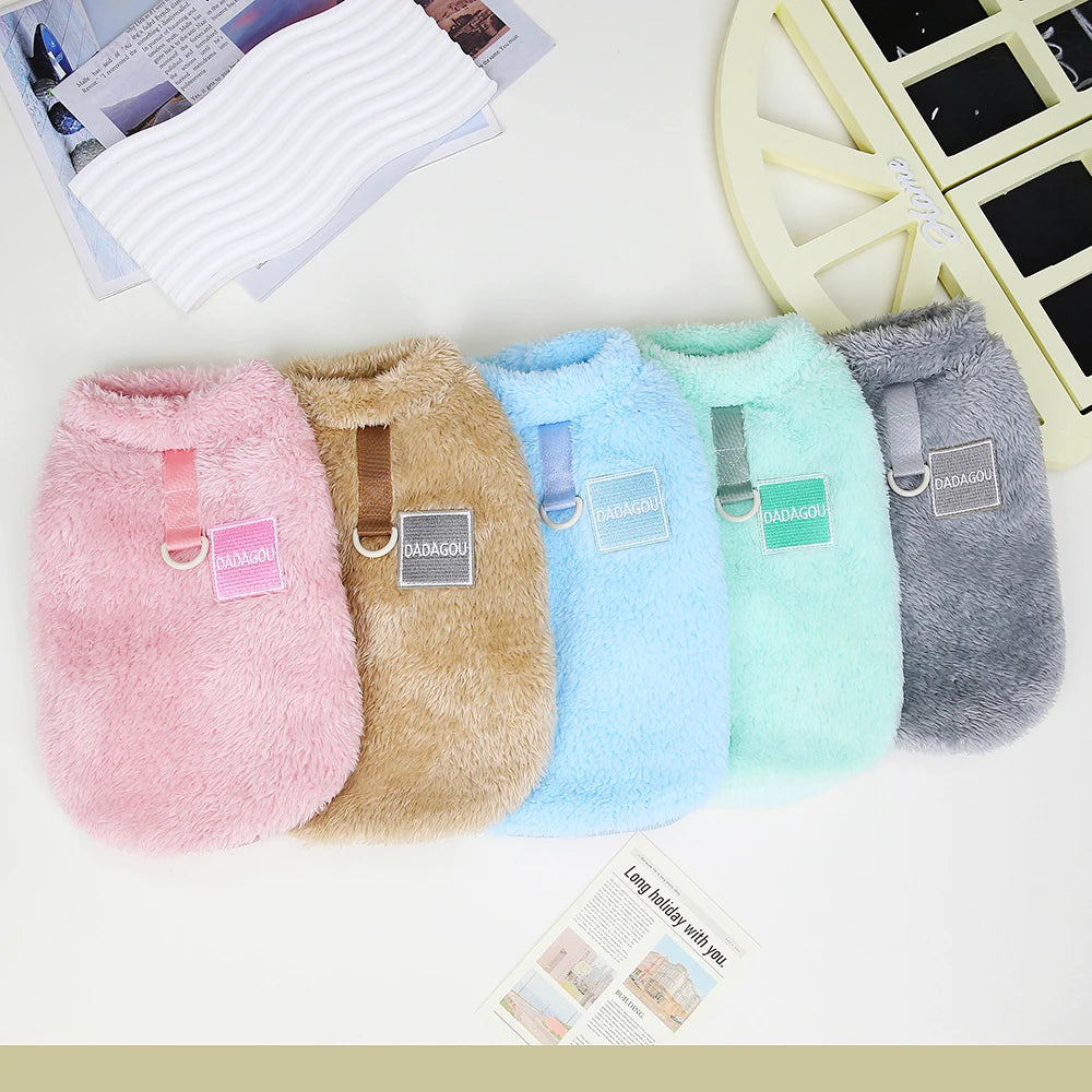 Soft Fleece Dog & Cat Vest – Warm Pet Sweater for Small Breeds