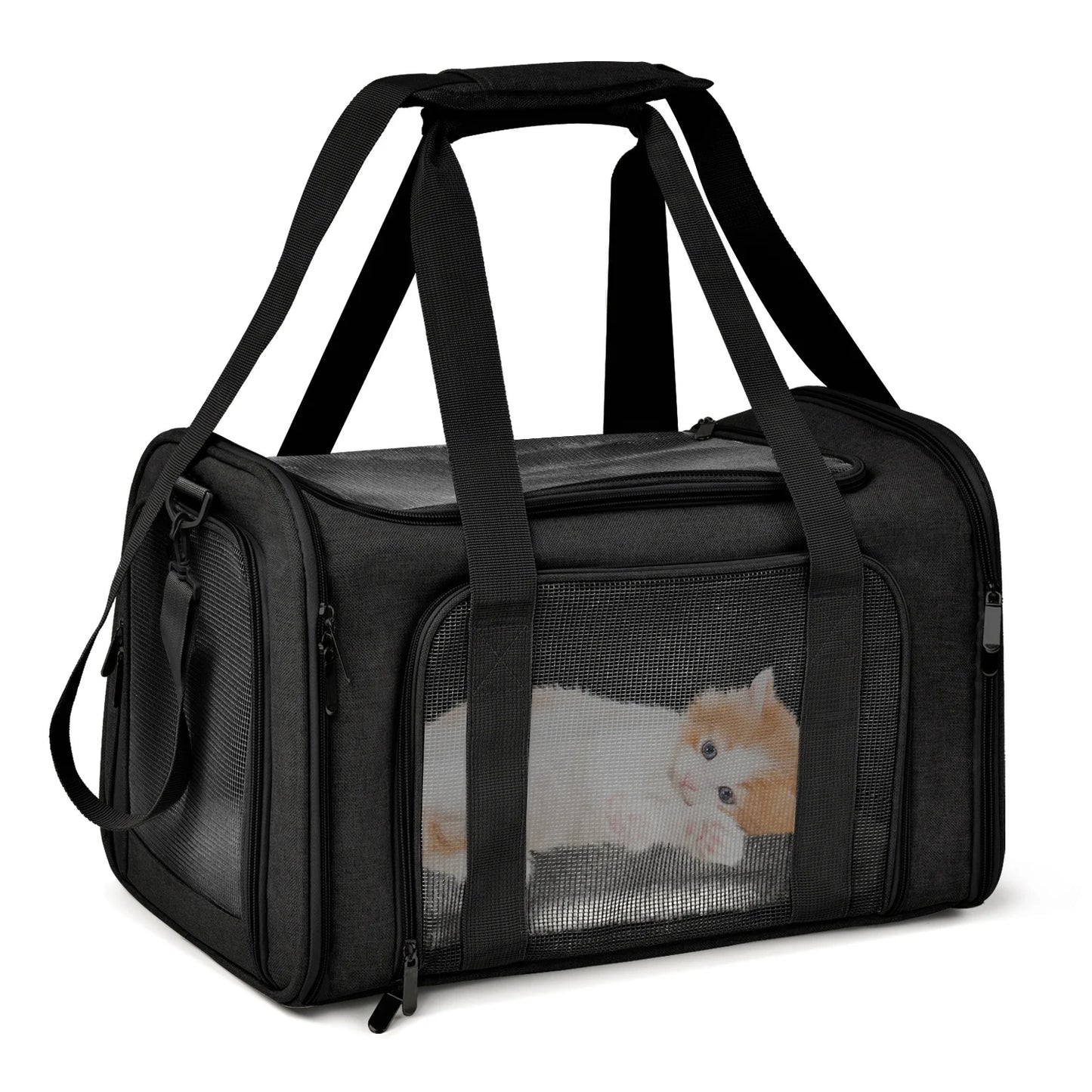 Airline Approved Dog & Cat Carrier Bag – Soft-Sided Waterproof Travel Backpack for Small Pets