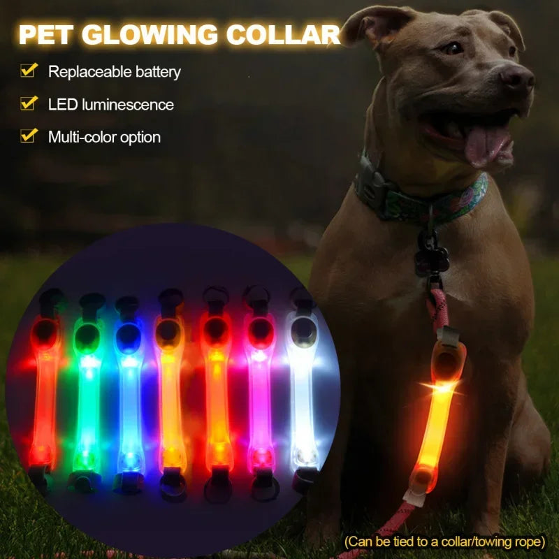 Waterproof LED Dog Collar – Anti-Lost Glowing Light Strip with Multi-Color Options for Night Safety