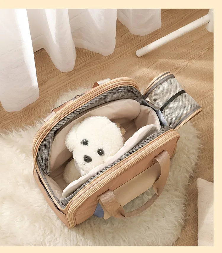 Multifunctional Pet Carrier Bag – Breathable Shoulder & Handbag for Cats and Dogs (Under 4KG)