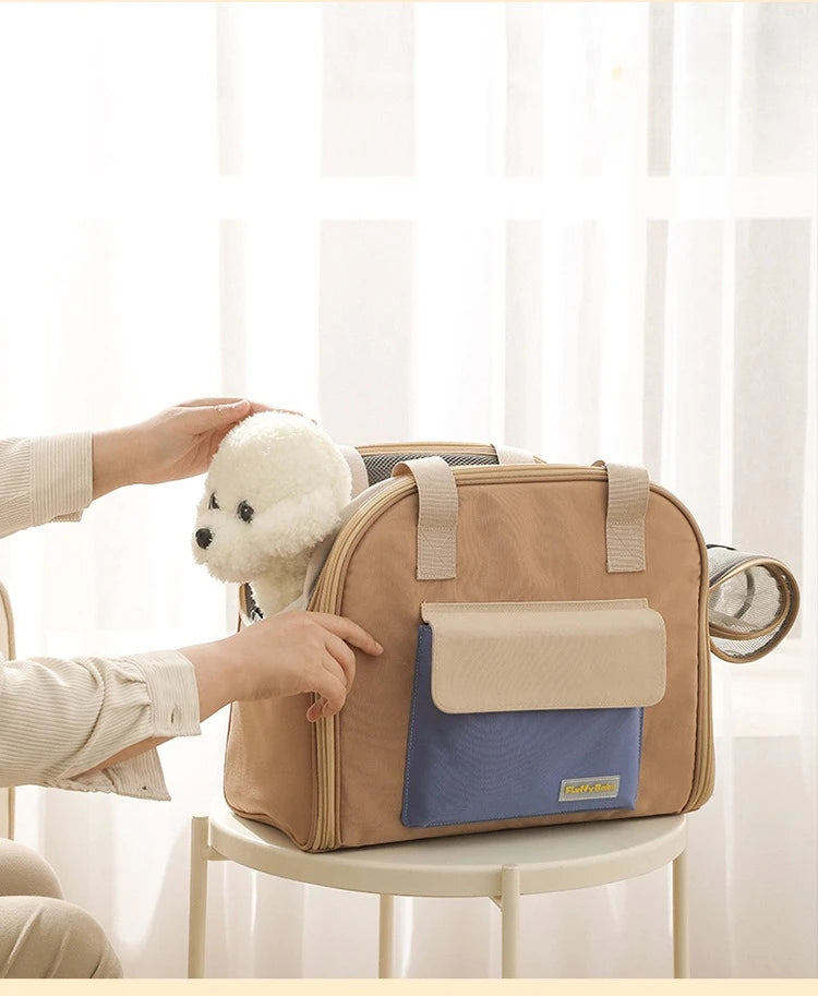 Multifunctional Pet Carrier Bag – Breathable Shoulder & Handbag for Cats and Dogs (Under 4KG)