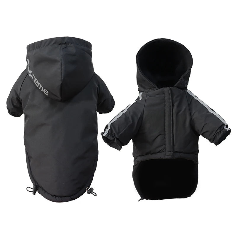 Waterproof Winter Pet Coat with Hood – Warm Jacket for Small Dogs