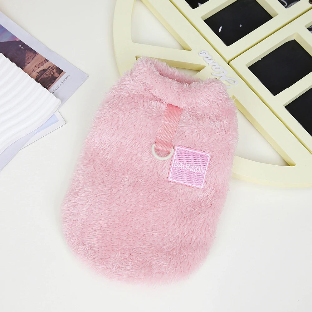 Soft Fleece Dog & Cat Vest – Warm Pet Sweater for Small Breeds