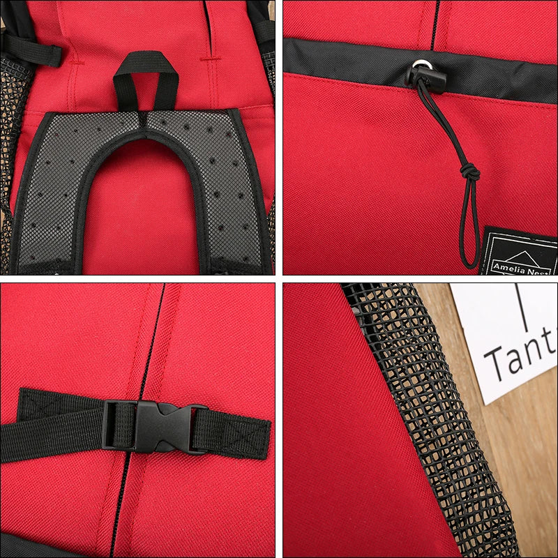 Strong Nylon Dog Carrier Backpack – Breathable Travel Bag for Small & Medium Dogs, Cycling & Outdoor Pet Backpack