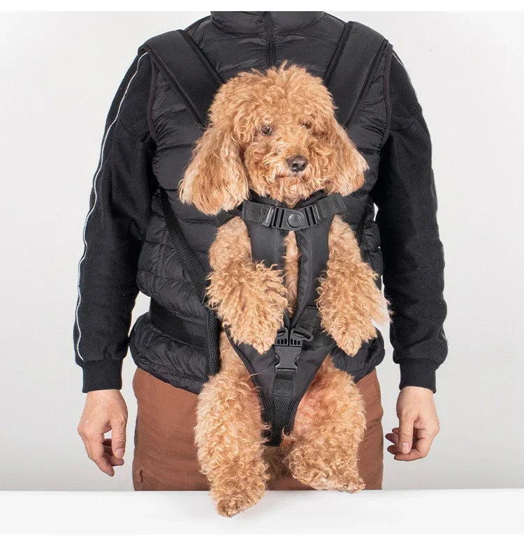 Pet Backpack Carrier – Breathable Front & Back Travel Bag for Small and Medium Dogs & Cats