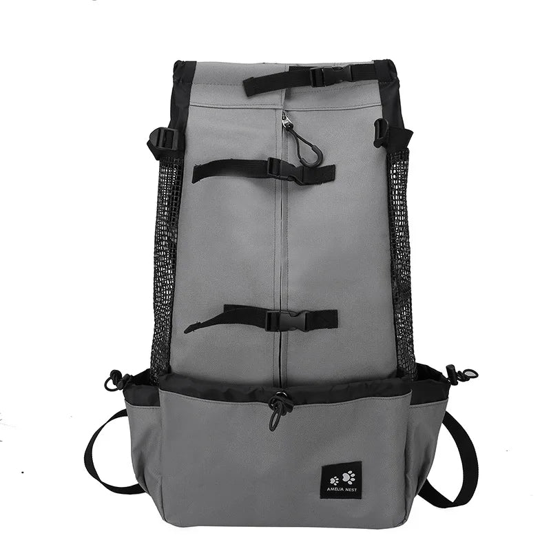 Strong Nylon Dog Carrier Backpack – Breathable Travel Bag for Small & Medium Dogs, Cycling & Outdoor Pet Backpack