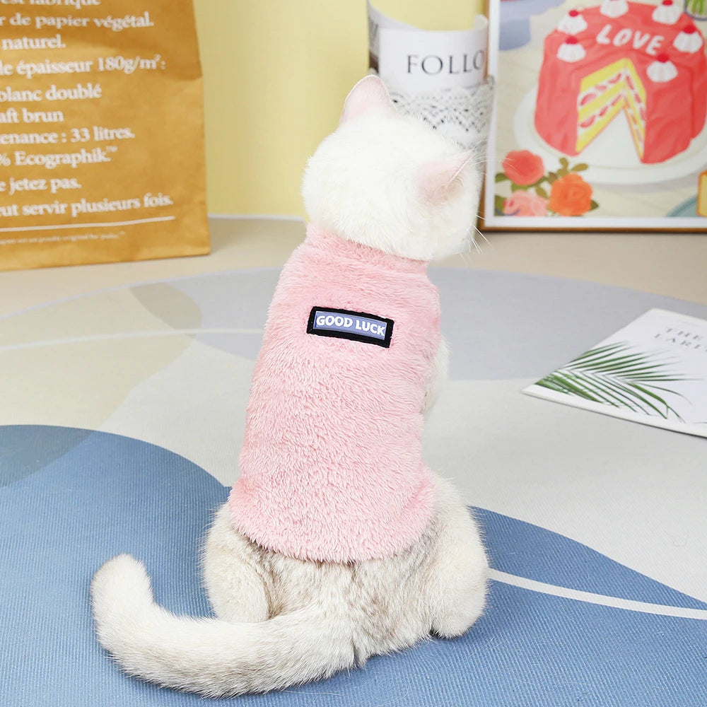 Soft Fleece Dog & Cat Vest – Warm Pet Sweater for Small Breeds