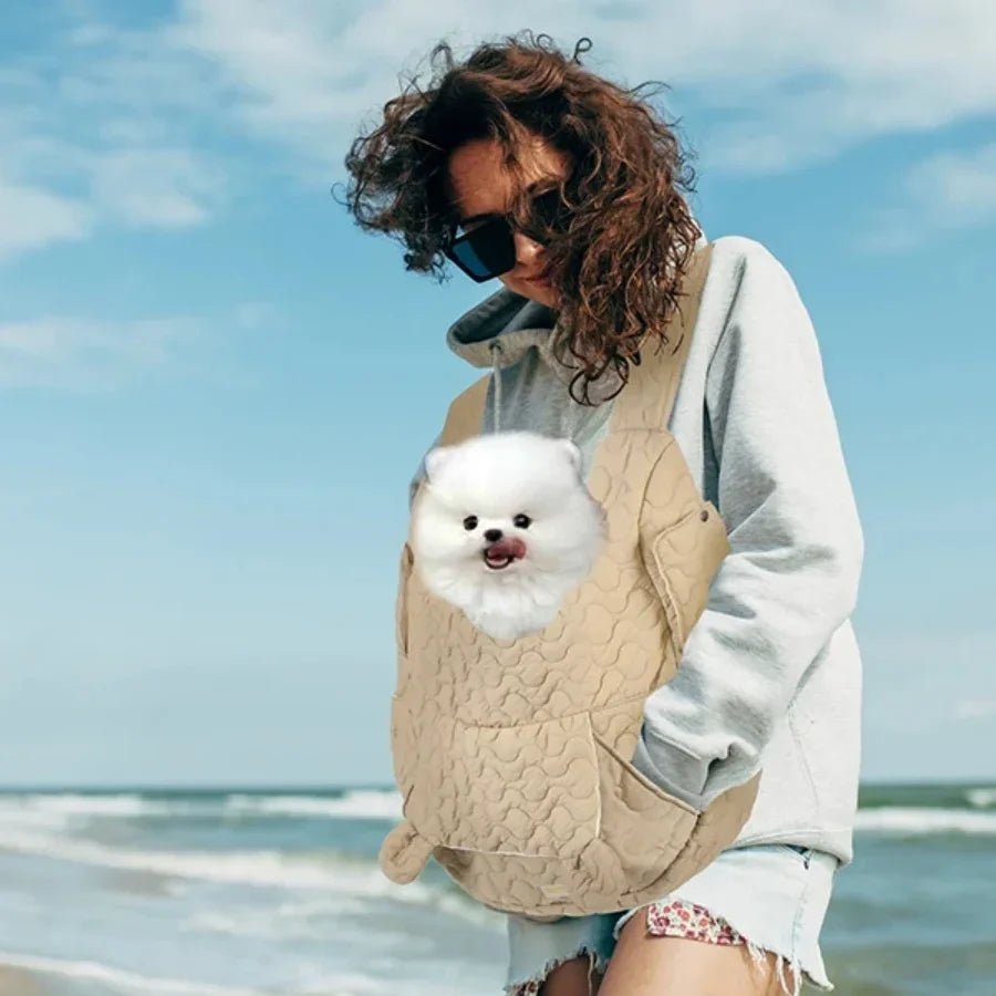 Waterproof Dog & Cat Backpack Carrier – Extra Large, Windproof, Hands-Free Chest Bag for Pets up to 4KG