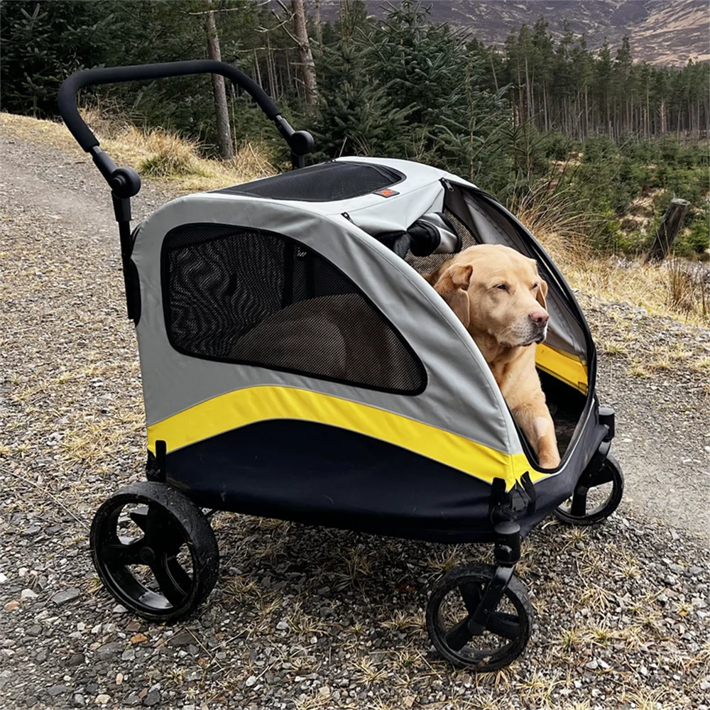 Premium 4-Wheel Dog Stroller – Foldable Pet Jogger Wagon for Small, Medium & Large Dogs