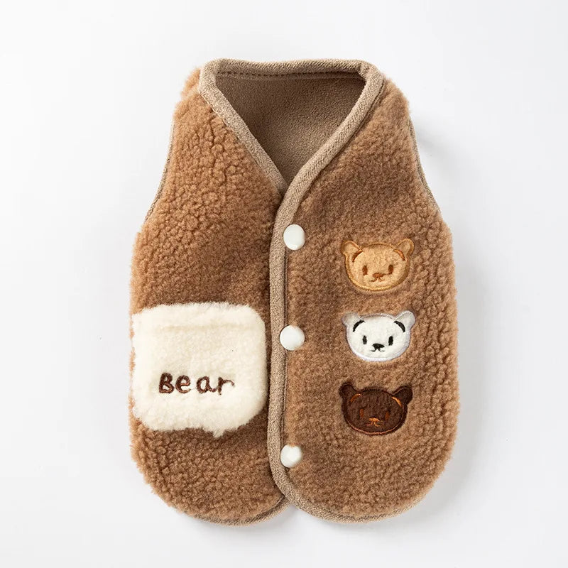 Autumn Winter Dog Coat – Warm Flower Jacket for Small Dogs
