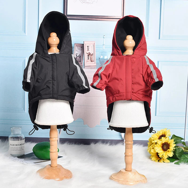 Waterproof Winter Pet Coat with Hood – Warm Jacket for Small Dogs
