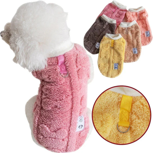 Warm Fleece Dog Pullover – Cozy Winter Sweater for Small Breeds