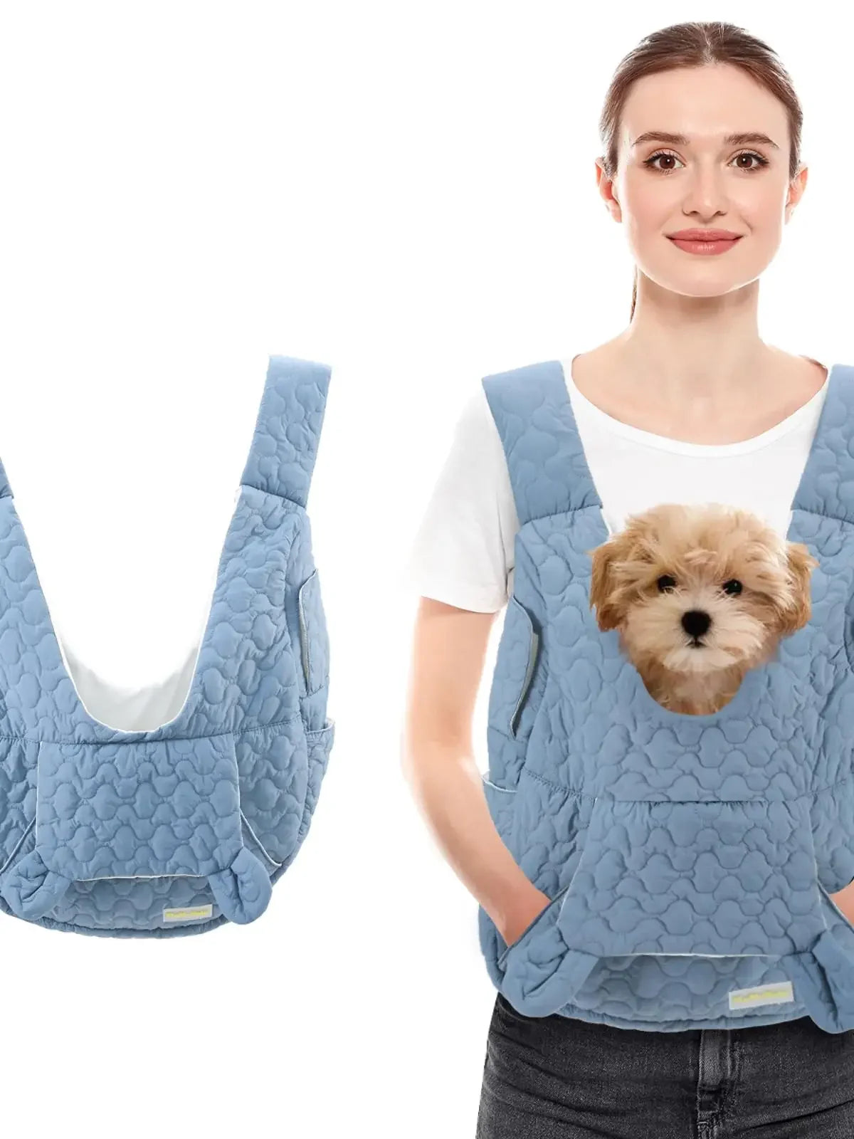 Waterproof Dog & Cat Backpack Carrier – Extra Large, Windproof, Hands-Free Chest Bag for Pets up to 4KG